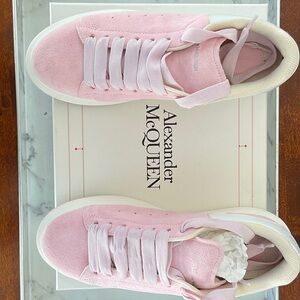 Alexander McQueen Pink and White Sneakers